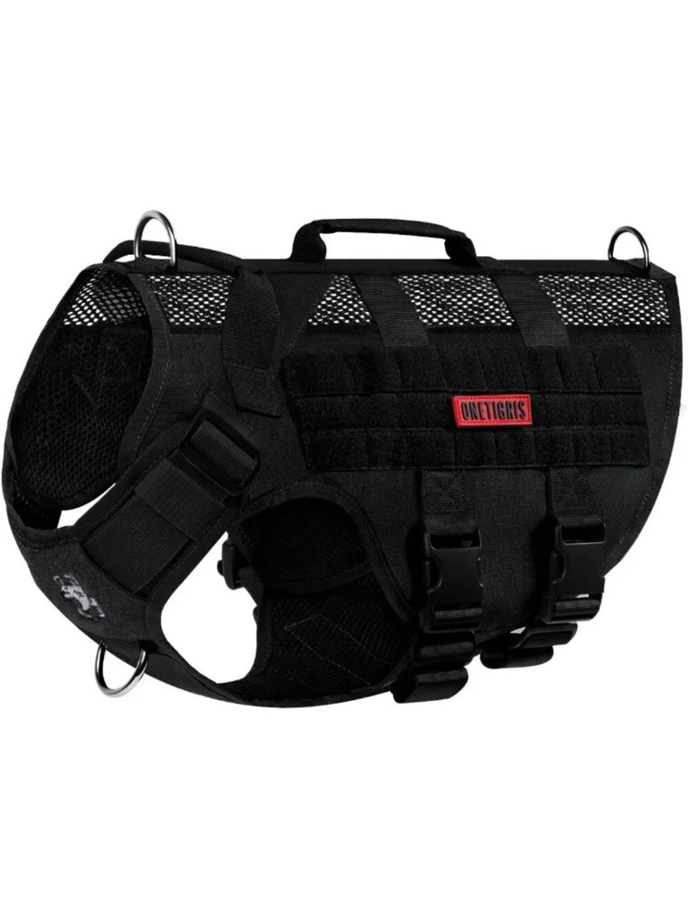 Breathable No-Pull Tactical Dog Harness for Medium Dogs - Military Molle Vest